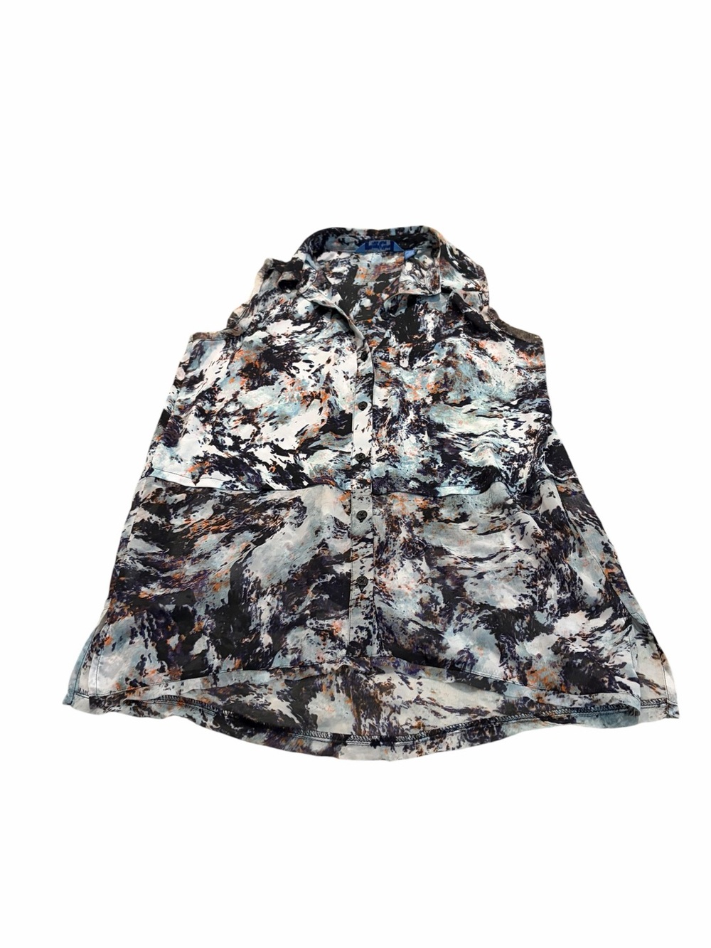 SIMPLY VERA sleeveless abstract blouse